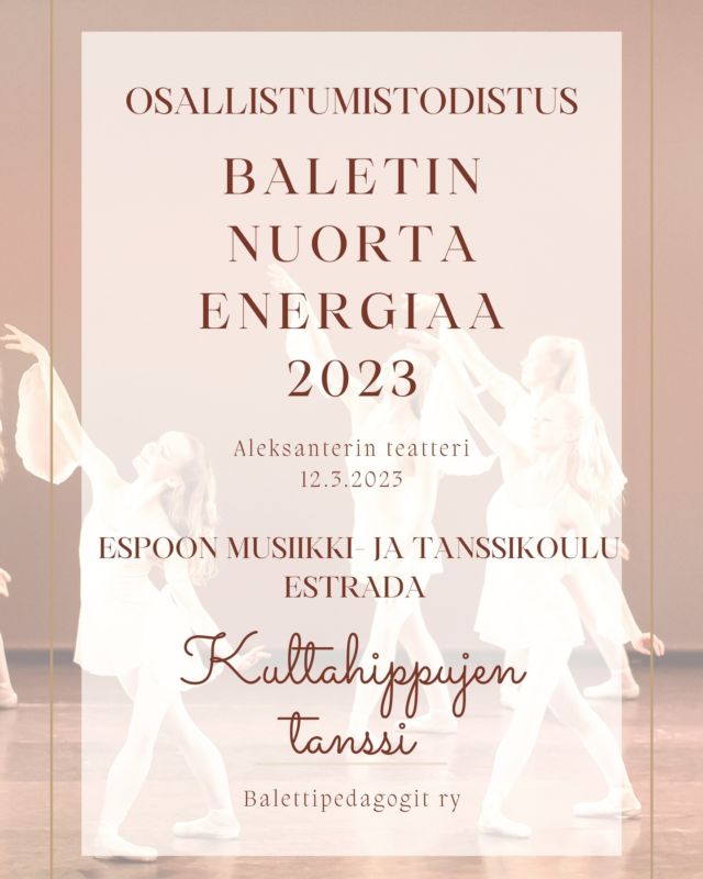 Tanssi | Espoon Musiikki- ja Tanssikoulu Estrada